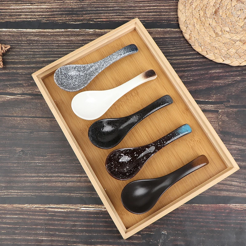 

Ceramic Soup Spoon Japanese Tableware Eating Spoon Creative Spoons Kitchen Cooking Utensil Tool Teaspoon Catering For Kicthen