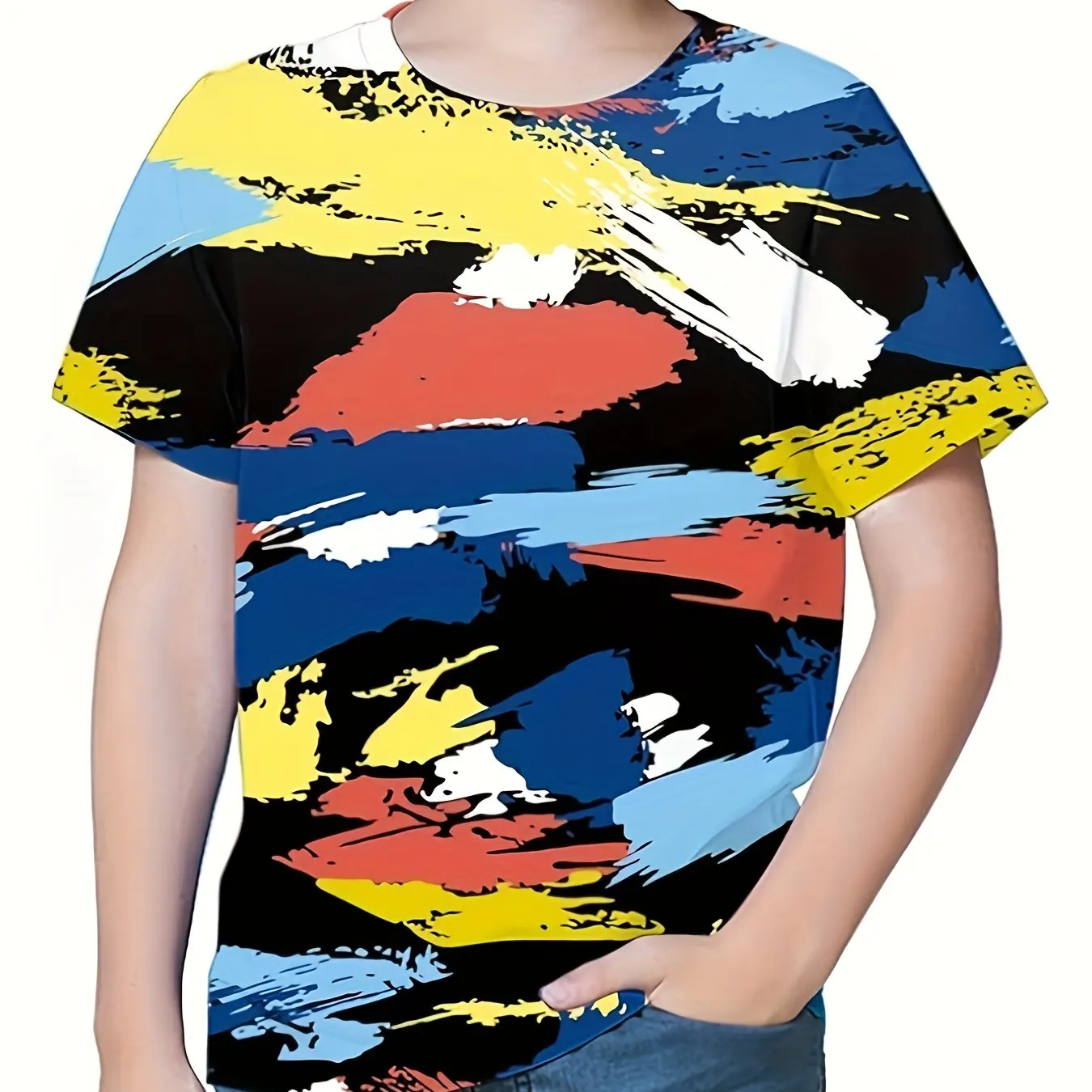 dziecięca odzież Chłopcy Tshirt z krótkim rękawem Dziecko T Shirt 3D Cartoon Print Casual Round Neck Tees Kids Summer Clothes Girl Top