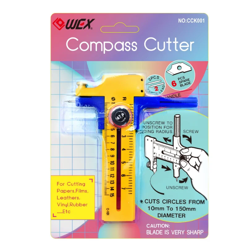 

Circular Cutting Tool Adjustable Compass Circle Cutter Dia 10mm-150mm Circular Circle Cut PVC Compass Circle Cutter