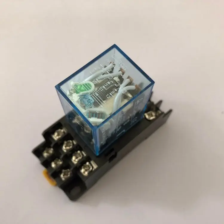 

Intermediate relay MY4NJ small electromagnetic relay Power Relay with Base 14Pins DC12V DC24V AC12V AC24V AC110V AC220V AC380V