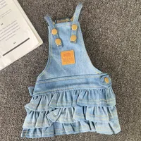 New Dog Clothes Denim Jeans Dress Jumpsuit Coat Jacket Boy Girl Dog Clothing Couple Pet Outfit Puppy Costume Overalls Dropship