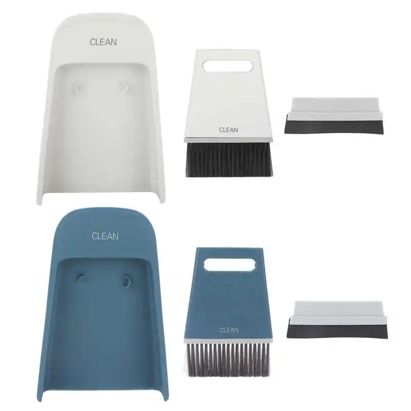 

Desk Cleaning Brush Set Mini Cleaning Brush Dustpan Vertical Storage High Elasticity for Nail Salon