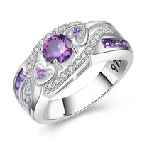 tkj fashion diamond love diamond ring female personality romantic four claw wedding ring ladies ring senior wedding jewelry