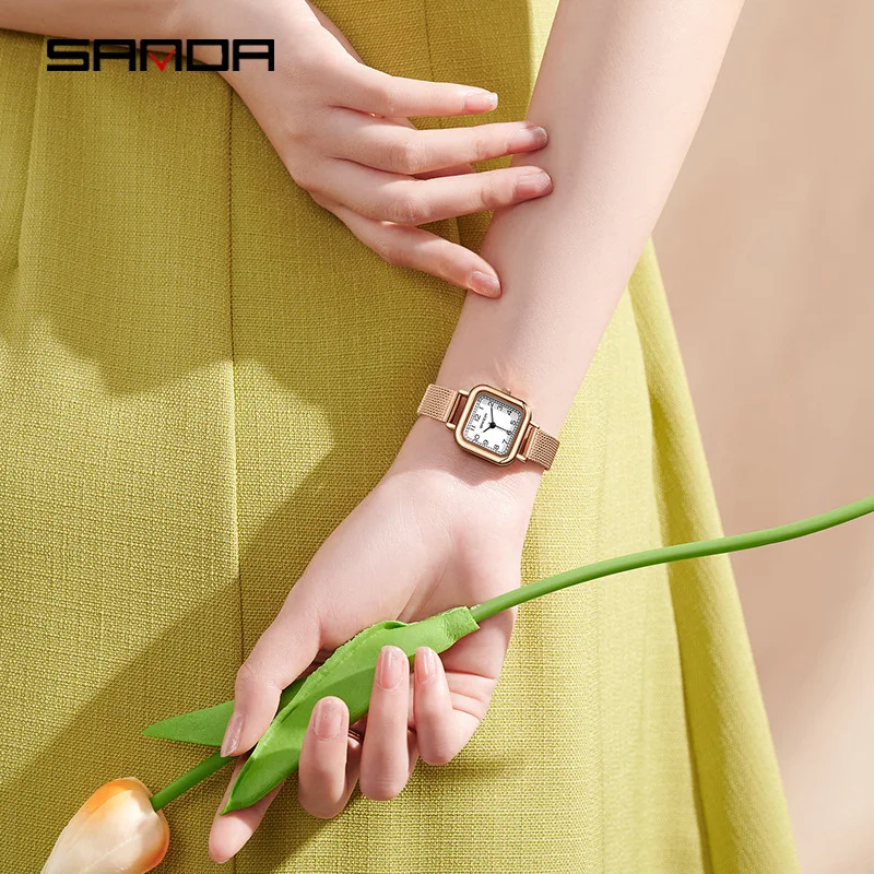 Sanda 1120 новый модный кварцевый механизм элегантный дизайн мини циферблат
