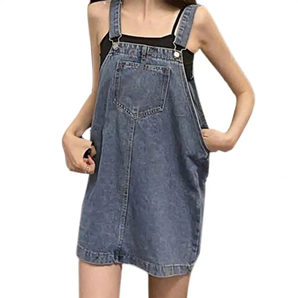 

Износостойкое модное мини-платье на бретельках с широкими лямками, свободный крой, комбинезон, платье, женская одежда на ощупь