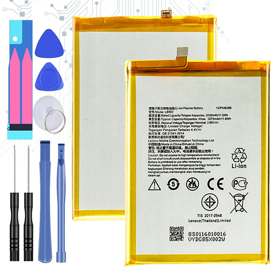

LB002 LB 002 Replacement Battery for Lenovo S5 K520 K520T Mobile Phone Bateira 3000mAh