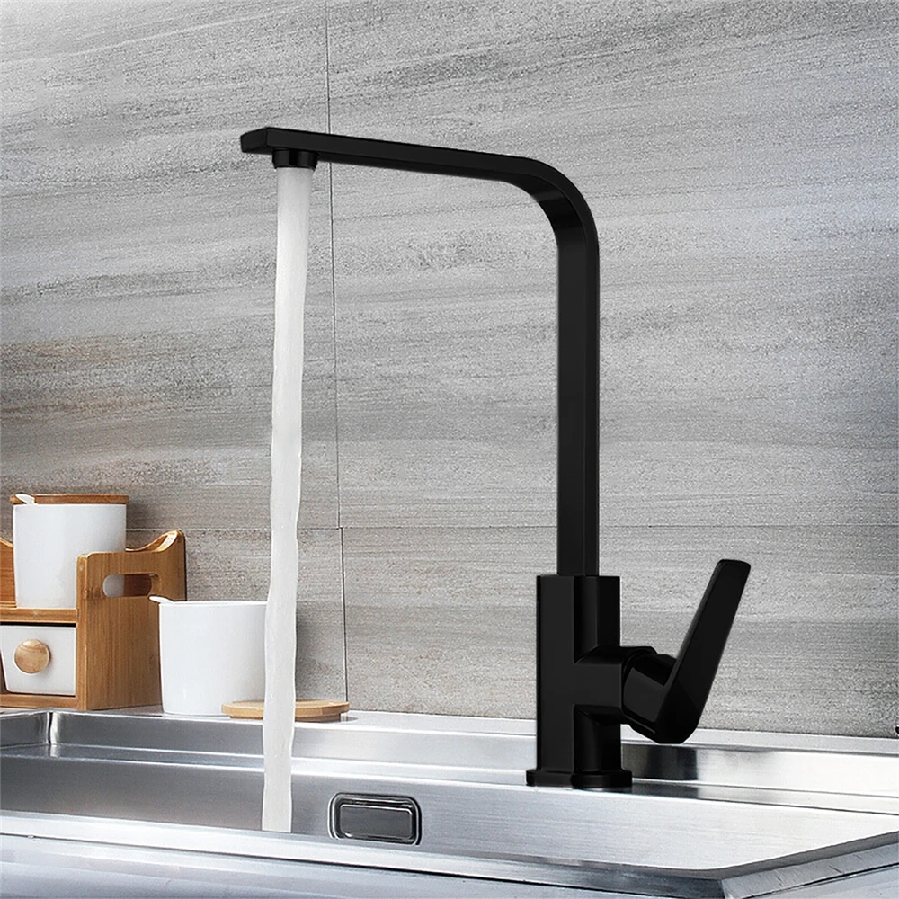 

Bathroom Faucet Hot Cold Water Sink Mixer Tap Basin Faucets Single Hole Tapware Kitchen Ceramic Valve Core Rotatable Faucet
