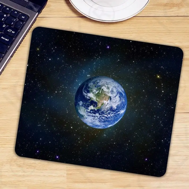 

Universe Space Planet Earth Mousepad Computer Gaming Mouse Pad Non-slip Rubber Small Size Office Laptop Desk Mause Mice Mat