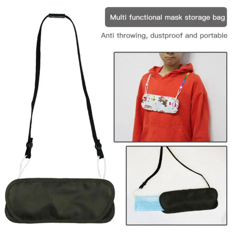 

Mask Storage Bag Products Super Bright Super Eye-catching Easy Storage Mask Storage Bag Riding Glasses Storage Bag Mask Lanyard