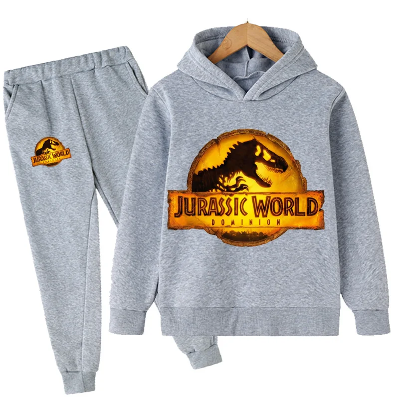 

Fashion Baby Boys Girls Jurassic World Dominion Clothes Sets Girl Clothing Set Kids Sports Dinosaur Sweatshirt Pants 2pcs Suit
