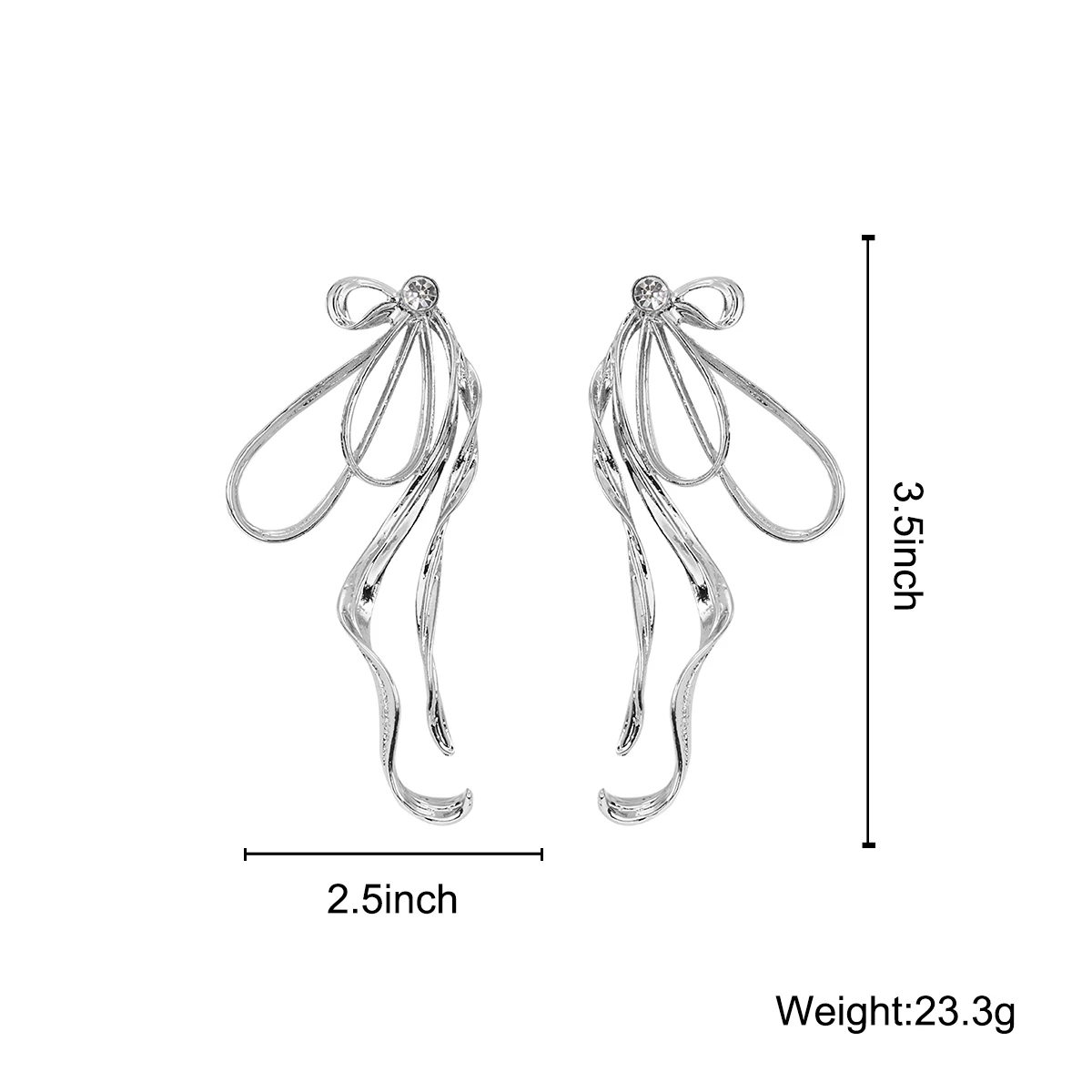 Lifefontier серьги-подвески с бантом неправильной линии для женщин в стиле панк