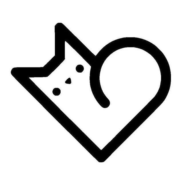 

10*8.7CM I Love My Cat Cartoon Creative Car Sticker Motorcycle Car Accessories Decorative Decals Black/Silver