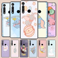 good looking anime dumbo phone case for motorola e6 e7 one marco g8 play plus g stylus one hyper plus g9 black luxury silicone