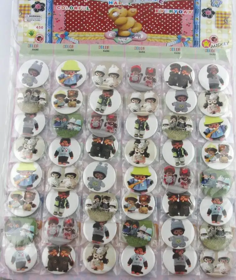 

48 шт./комплект, детский значок с рисунком, 45 мм, 4,5 см