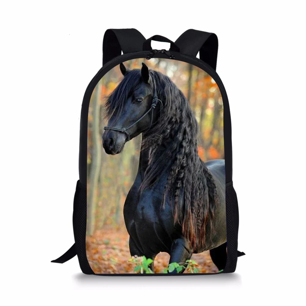 Horse Printing Backpack for Kid Shoulders Bag Fashion School Bag for Teenage Girl Children Travel Plecaki Szkolne