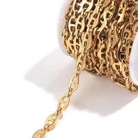 1m h handmade gold cable chain stainless steel chain diy handmade necklace bracelet jewelry making chains for bag