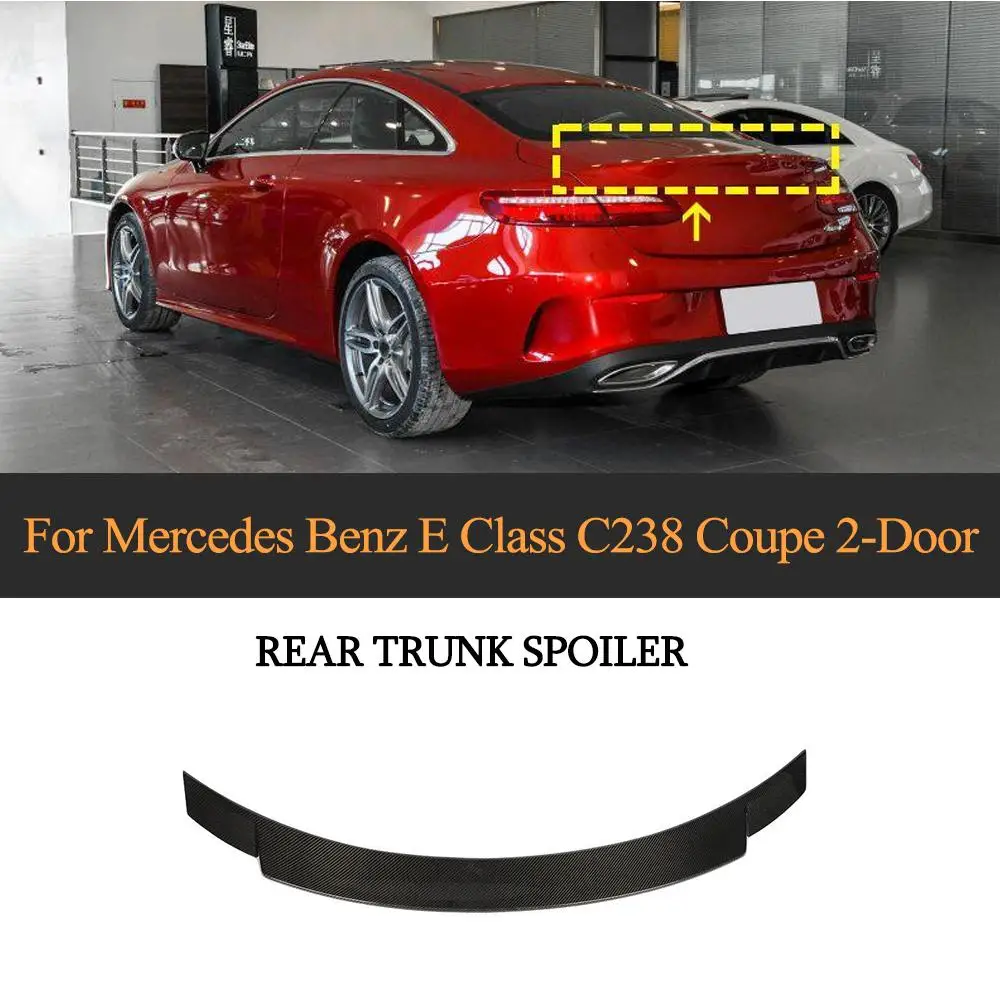 

Car Rear Spoiler Wing For Mercedes-Benz E Class C238 Coupe 2017 - 2019 Rear Trunk Boot Lip Wing Spoiler Real Carbon Fiber