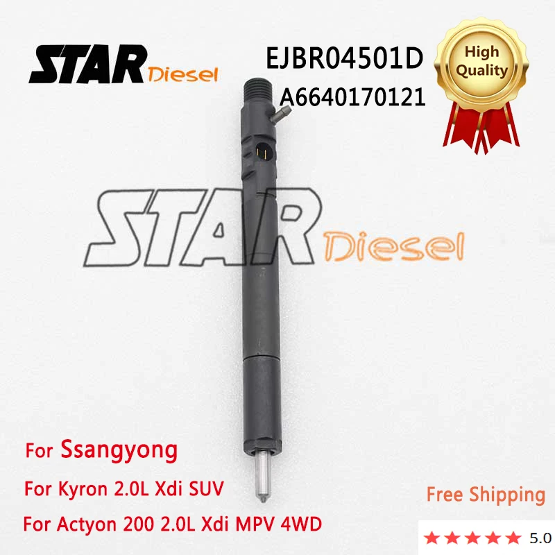 

Free Shipping A6640170121 EJBR04501D For Ssangyong Fuel Injector EJBR0 4501D EJB R04501D For Actyon 200 2.0L Xdi MPV 4WD