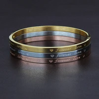 eu and south korea popular fashion titanium steel bracelet 4mm wide thin heart shaped stainless steel bracelet
