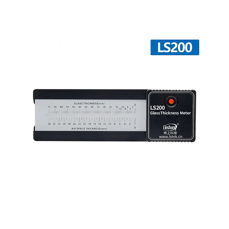 

Linshang LS200 Portable Laser Glass Thickness Gauge Single Side Measure Insulated Double Triple Pane Glass Air Space Thickness