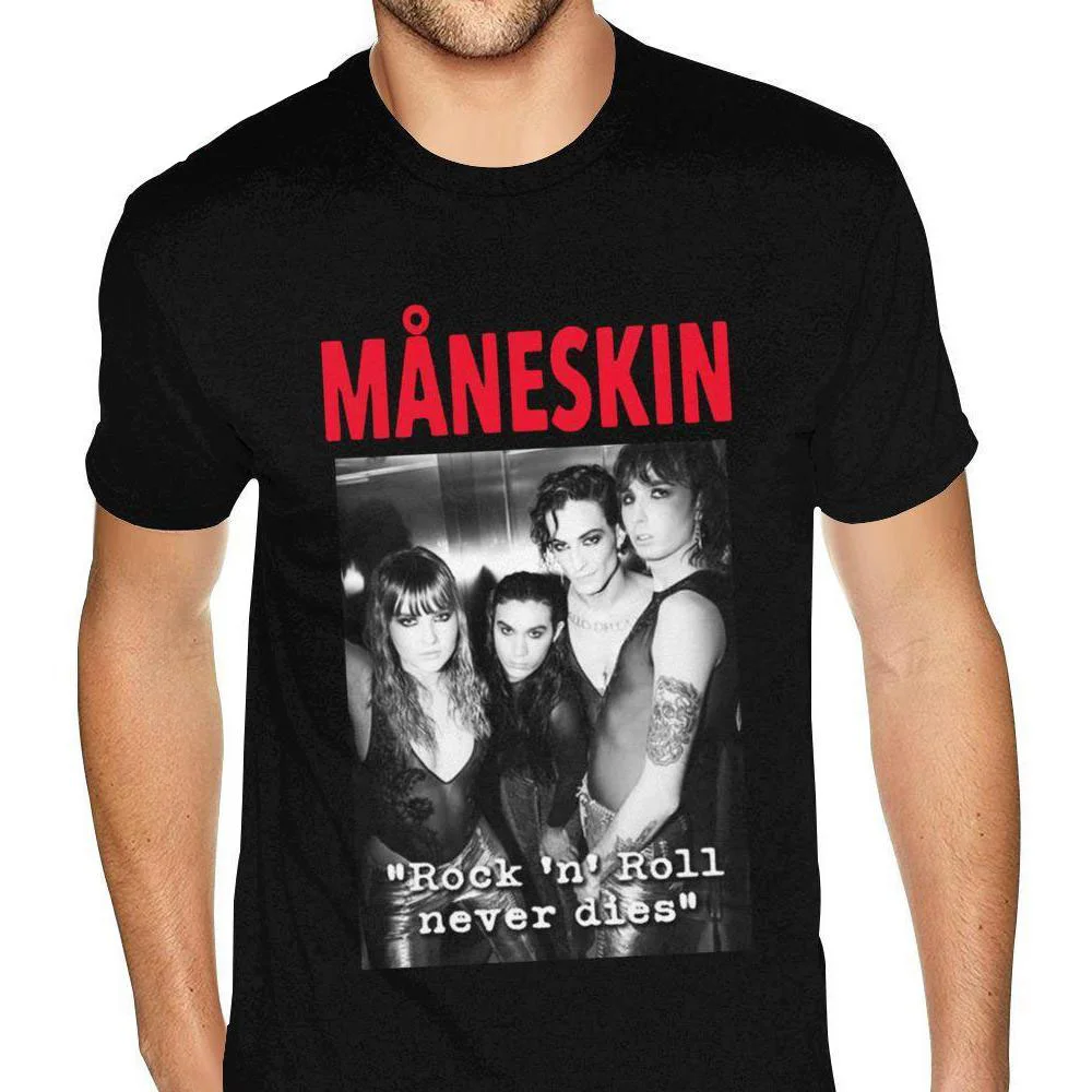 Футболка в готическом стиле из чистого хлопка с круглым вырезом