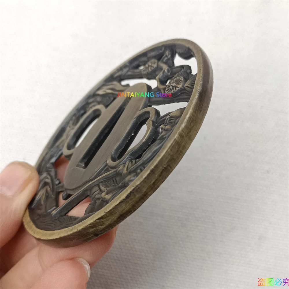 Хорошая защита Tsuba из сплава для японского меча самурая катана нож поручня резная