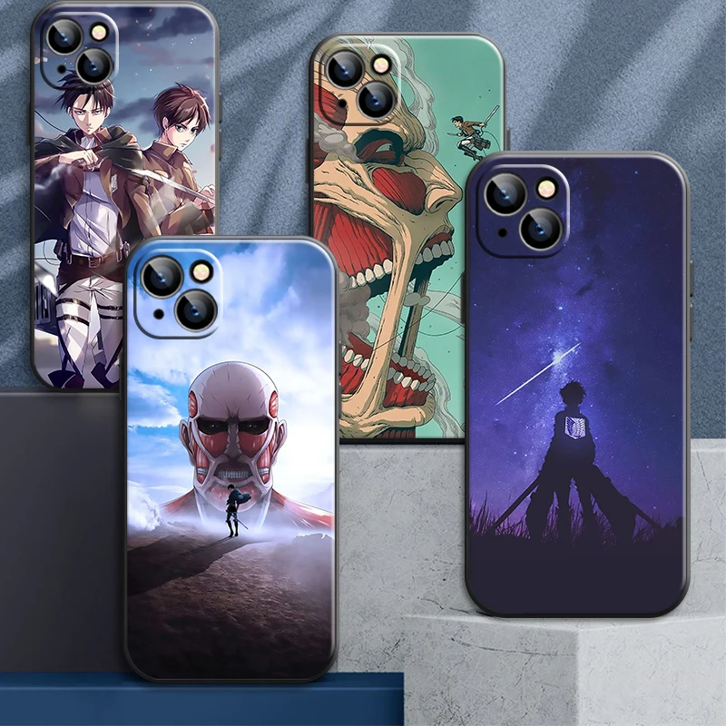 

Spain Attack On Titan Japanese Anime Phone Case For Apple iPhone 13 12 11 Pro Mini X XR XS Max 6 6S 7 8 Plus TPU Silicone Cover
