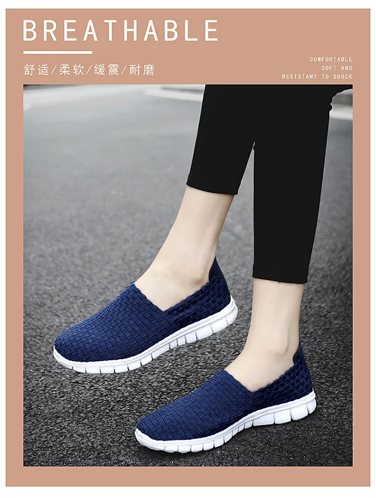 Loafers for Women Hand Woven Shoes Flats Shoes Women Casual Shoes Fashion Sneakers