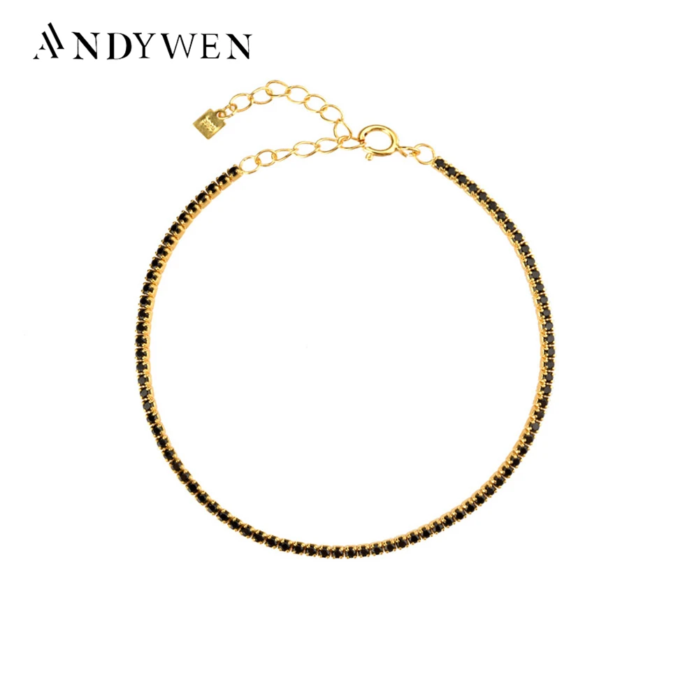 ANDYWEN новинка 2021 года браслет из стерлингового серебра 925 пробы с полным цирконием