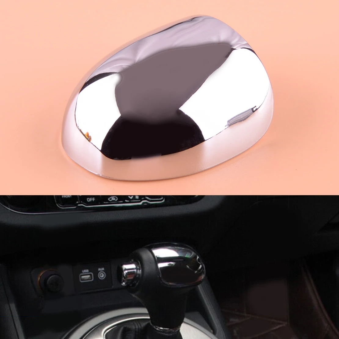

Silver Car Center Console Gear Shift Knob Cover Sticker Cap Fit For Kia Forte K3 2015 2016 2017 2018 ABS Plastic