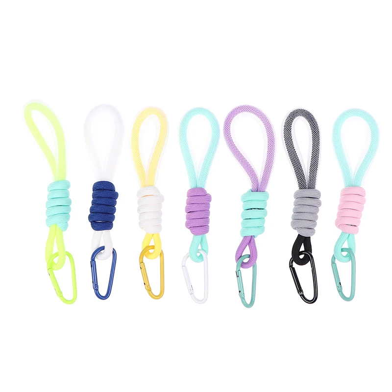 

1PCS Lanyard Fluorescent Color Phone Strap Mesh Landyard For Bags Braided Strips Keycord Hanging Trousers Accessories Keychain
