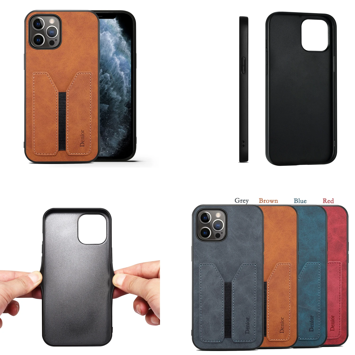 Pu Leather Phone Case For Iphone 14 13 12 11 Pro Max Plus Mini Slim Soft Back Cover With Card Holder Case For Iphone X Xr Xs Max