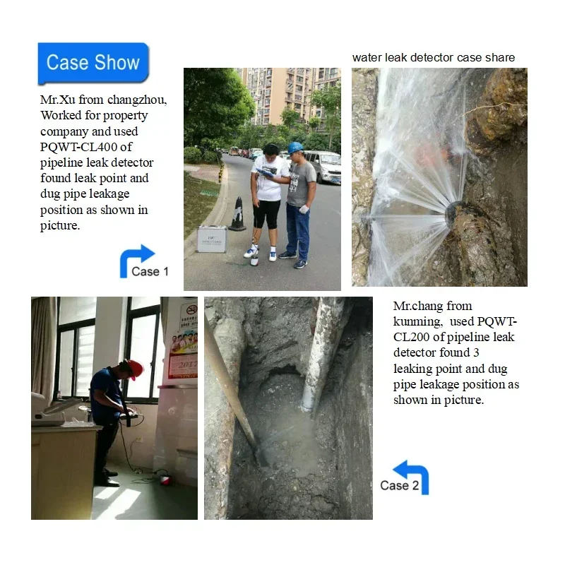 PQWT-CL500 глубина детектора утечки воды в трубопроводе для 5 метров точное