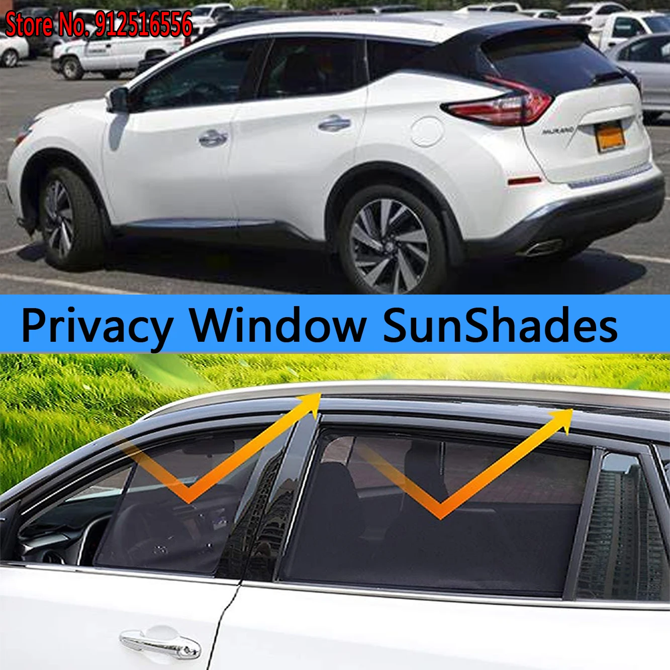 

Side Sun Shade Shading Protection Window SunShade Sunshield Car Accseeories for Nissan Murano Z52 P42M Hybrid 2015-2022 2016