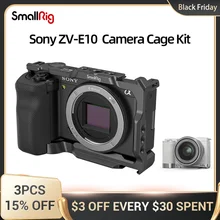 SmallRig Sony ZVE10 Camera Cage with Silicone Cage handle Built-in Arca quick release plate Cage Rig Kit for Sony ZV-E10 3538