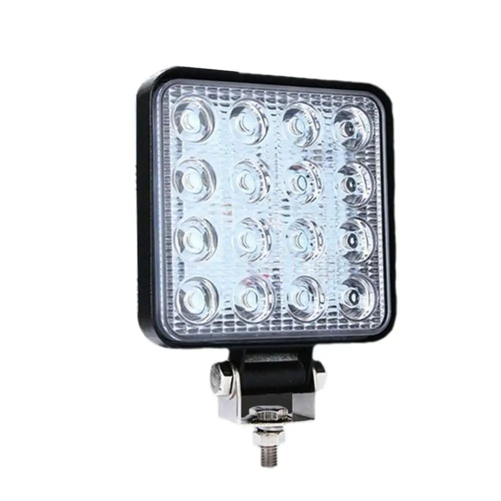 

48W Automotive LED Work Lights Bar Square Spotlight Roof Inspection Light 12V-24V Off-Road Engineering Forklift Retrofit E5B7