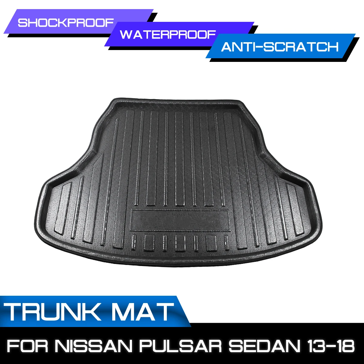 

Коврик для багажника автомобиля, водонепроницаемые напольные коврики, коврик для защиты от грязи, поднос для Nissan Pulsar Sedan 2013-2018