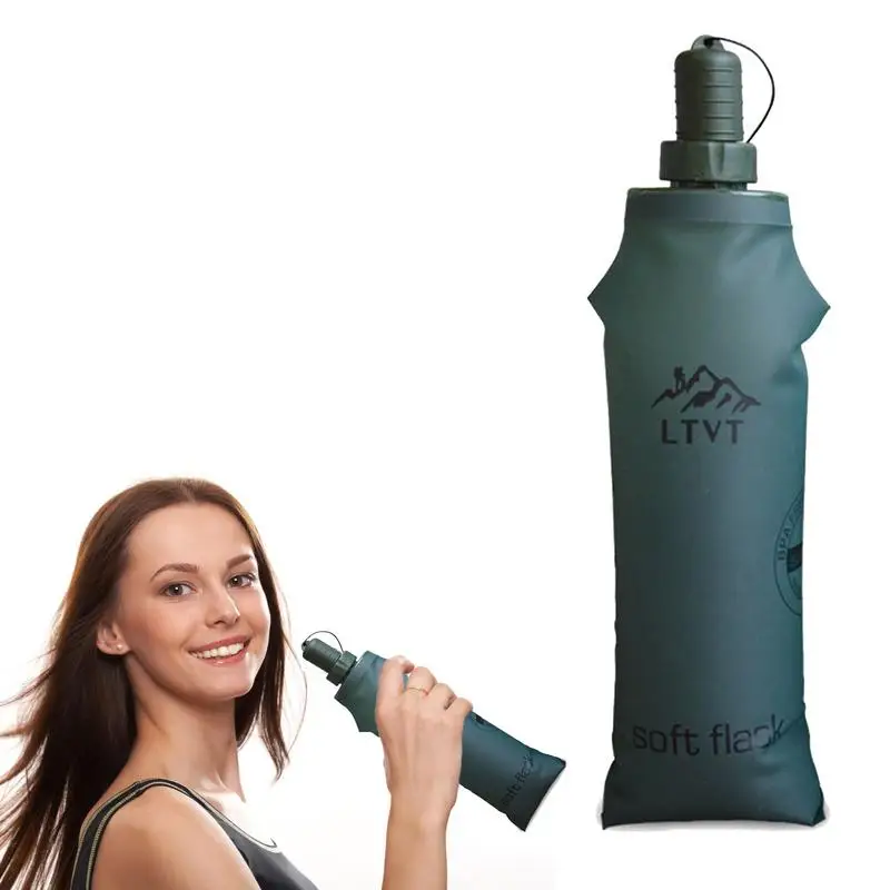 

250ml Soft Folding Collapsible Water Bottle TPU Outdoors Traveling Sport Running Kettle Hydration Pack Bag Vest