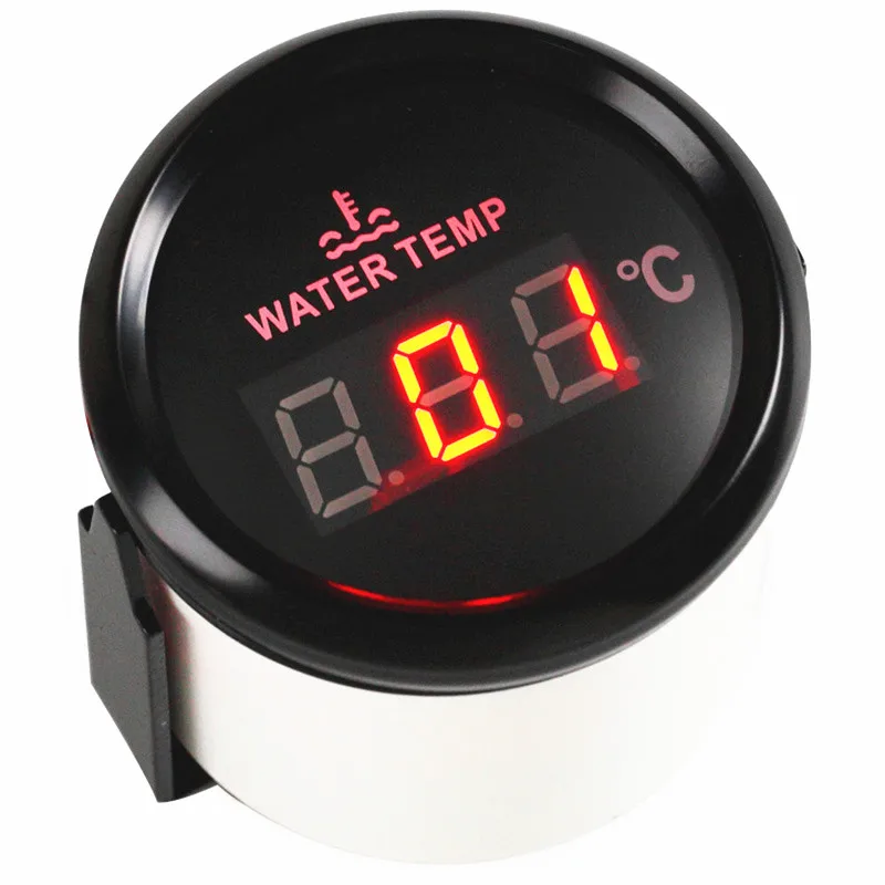 Цифровые датчики температуры воды 52 мм 40 ~ 120 ℃ Измерители морской с красной