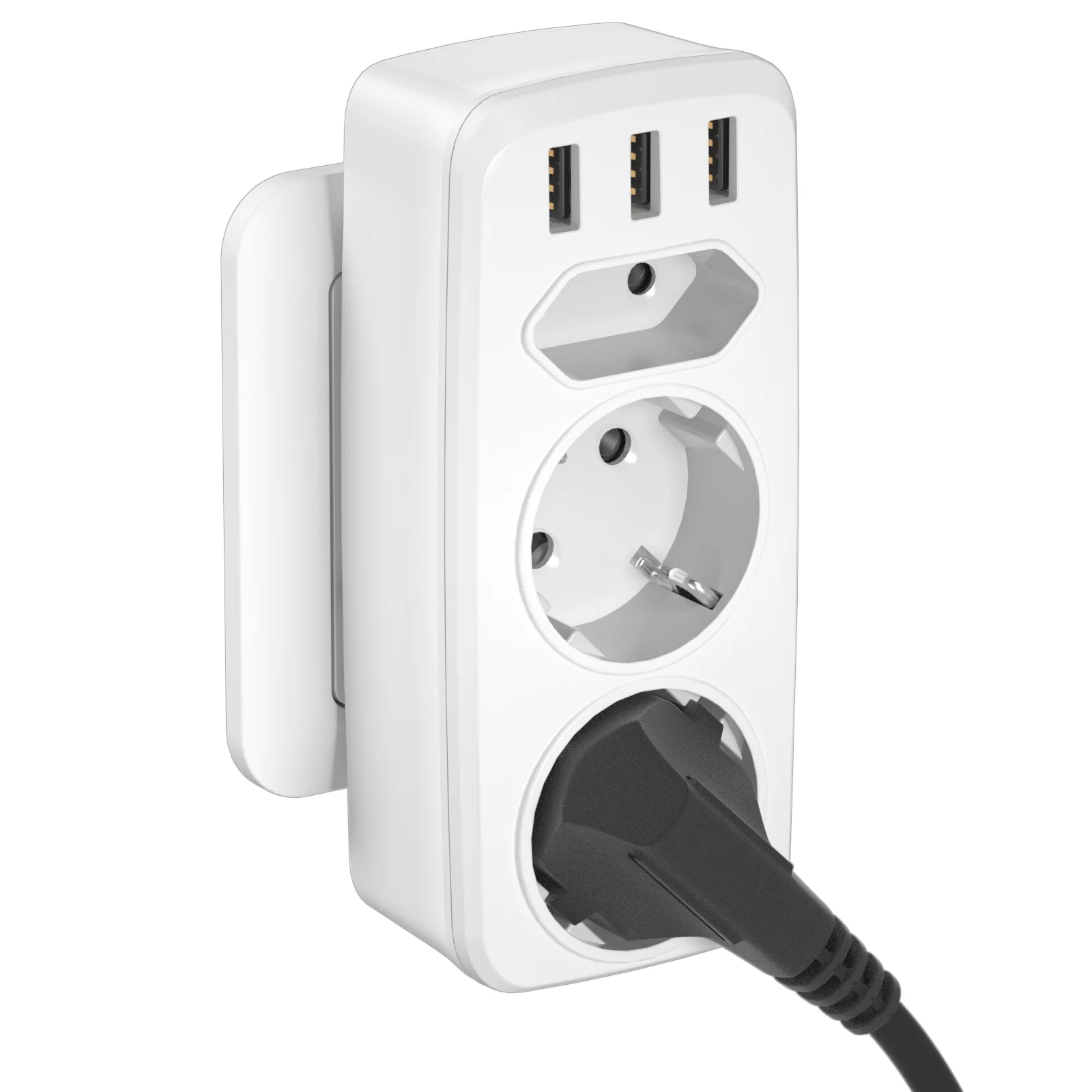 

Multiple Universal Portable Travel Plug Adapter 5-in-1 TypeC Changeover Plug UK to EU Travel Adaptor Plug Charger