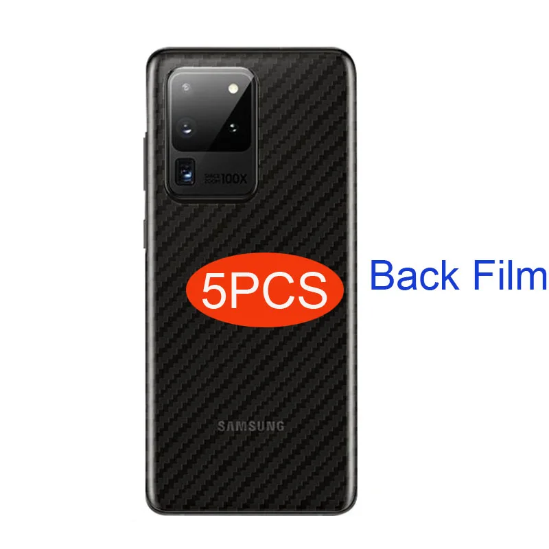 

5PCS Back Film For Samsung Galaxy S20 S10 S9 S8 Plus Carbon Fiber Protective Film For A5 A7 2017 A8 2018 Clear Screen Protector