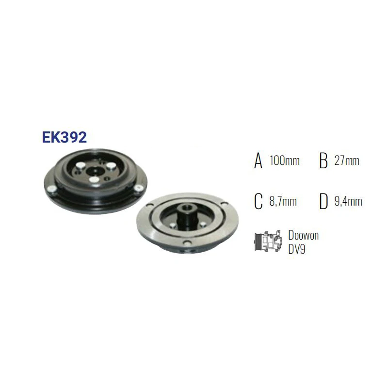 

EK392 auto ac compressor CLUTCH HUB DV9 for SEAT MII/SKODA CITIGO/VW VOLKSWAGEN UP 1S0.820.803.A / 1S0820803A / 2E161-0594