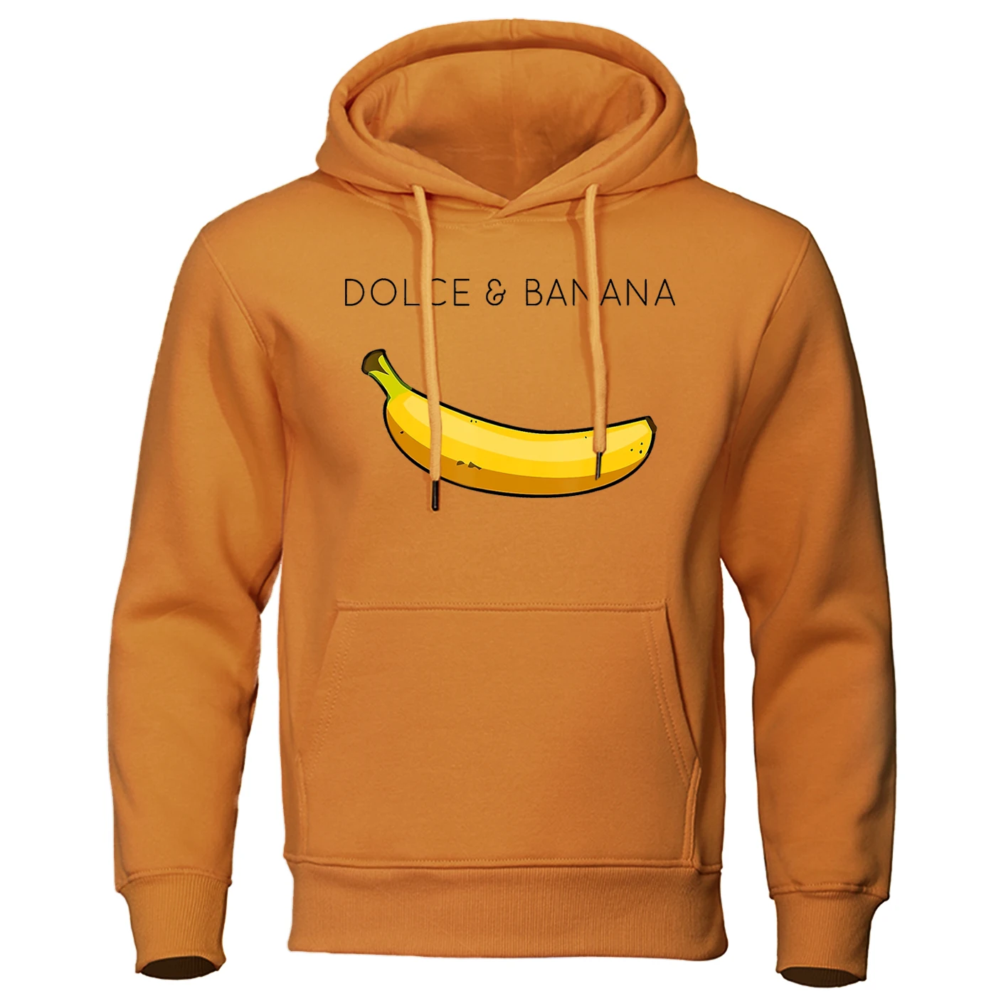 

Свитшот Dolce & Banana мужской с принтом, модные повседневные худи, Свободный пуловер, топы с карманами, теплая флисовая спортивная одежда, осень