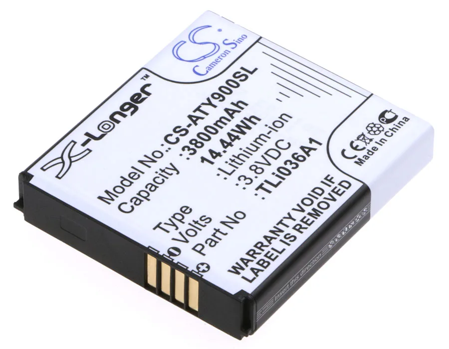 

CS 3800mAh/14.44Wh battery for Alcatel One Touch Link 4G+,Link 4G+ LTE, Link Y900,OneTouch Y901NB,Y900NB TLi036A1