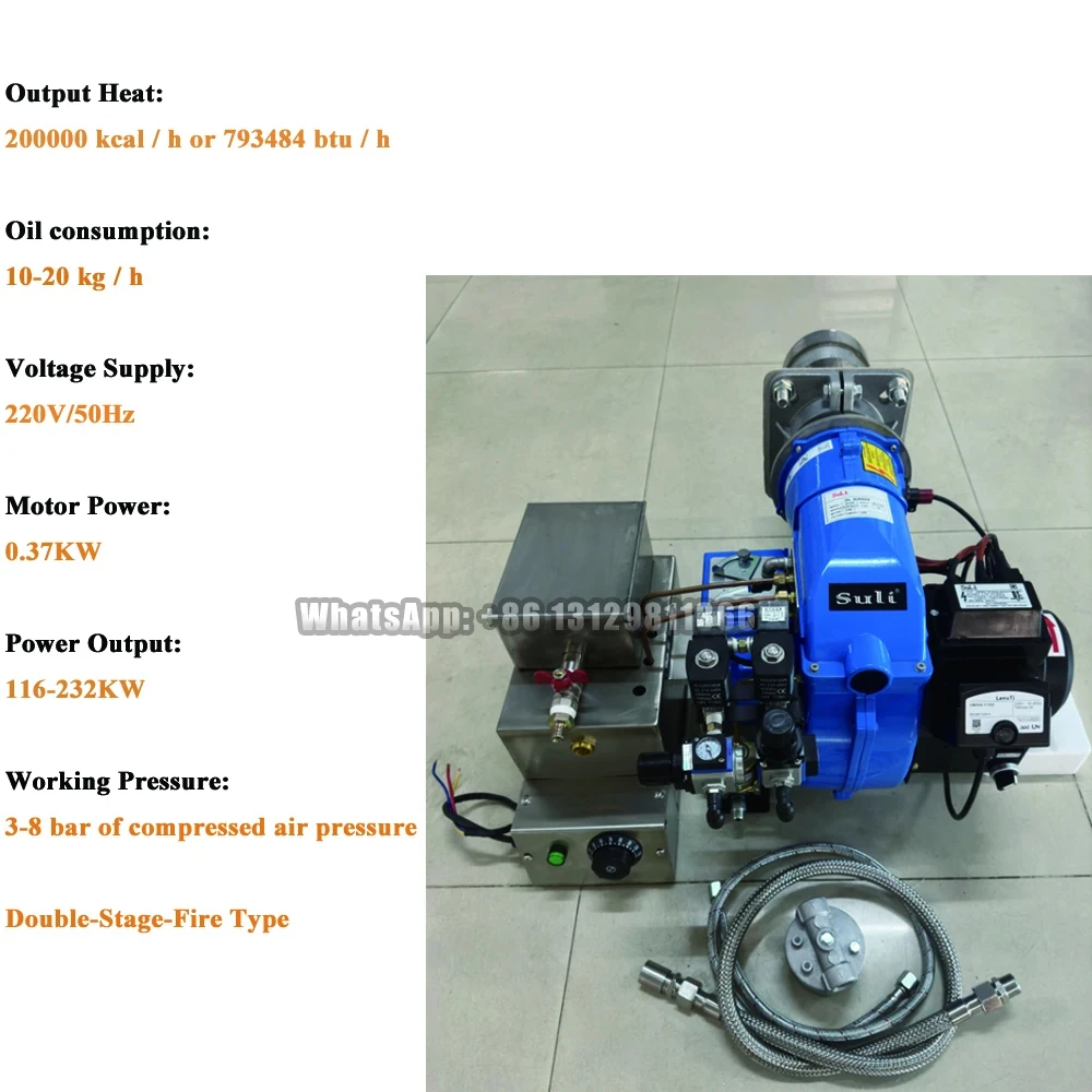 Система горелки для отработанного масла различных отработанных масел моторного