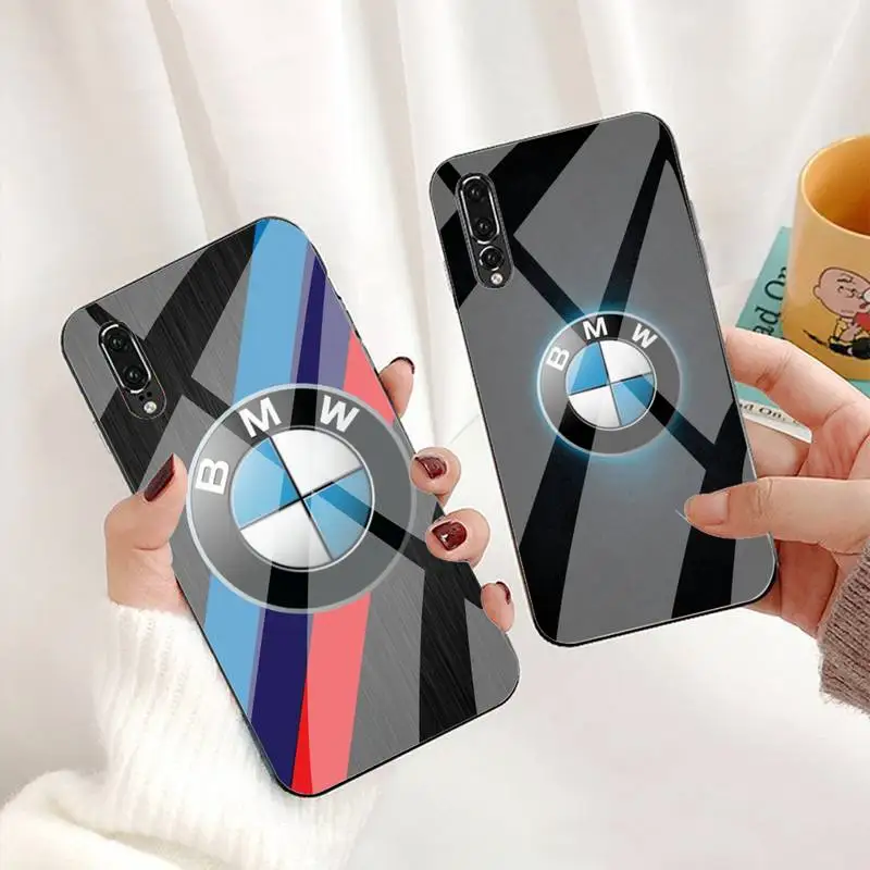 

BMW Car Phone Case For Huawei P30 P20 P10 Lite Honor 7A 8X 9 10 Mate 20 Pro Tempered Glass