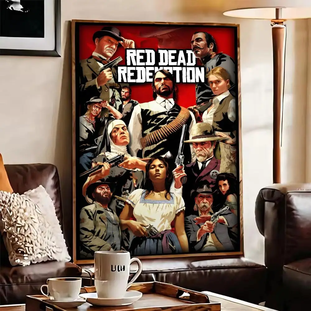 Фото Red Dead R-Redemption плакат наклейки живопись HD настенное искусство для спальни гостиной домашний декор водостойкое украшение подарок №4