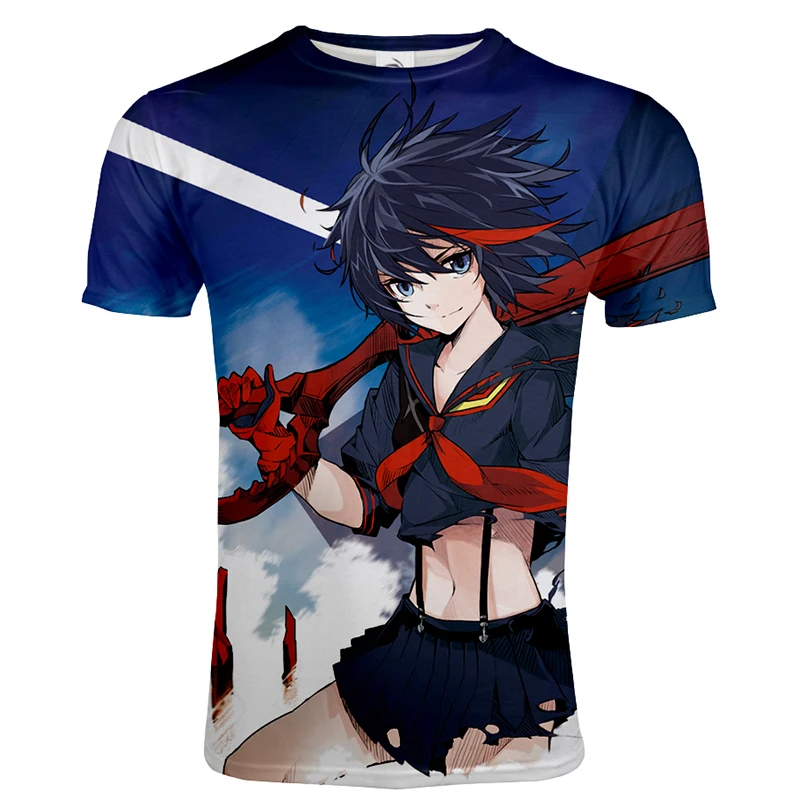 

3D Print Kill La Kill T Shirts For Men 2023 Summer O Neck Short Sleeve Kawayii T Shirts New Cool Fashion Boys Unisex T-shirt