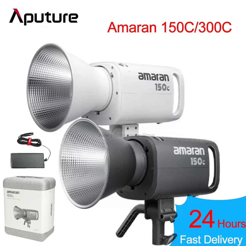 

Aputure Amaran 150C,300C RGBWW Studio LED Video light 2500K-7500K Photography Lighting for Live Streaming Photo Video Recording