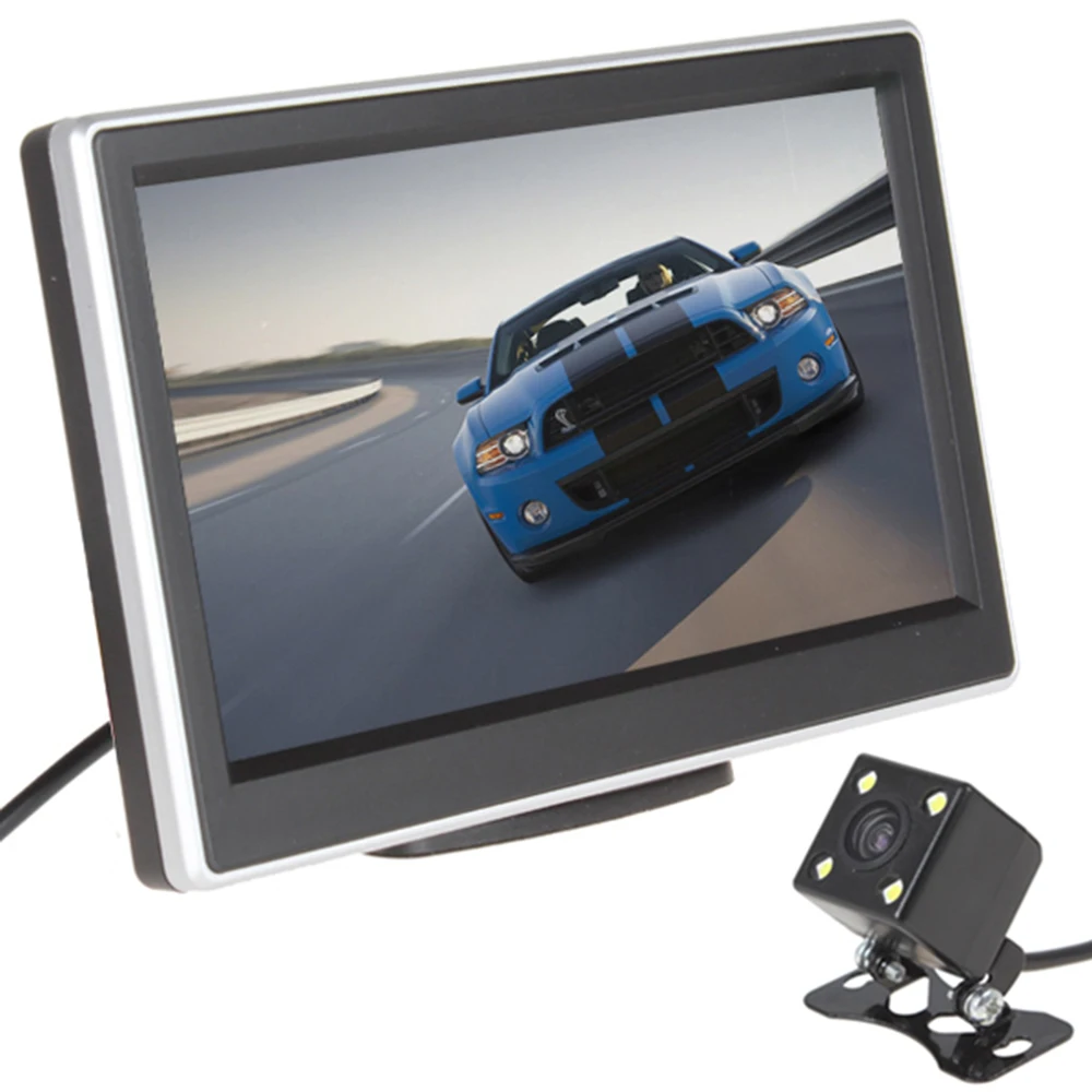 

5 Inch 480x272 Pixel TFT LCD Color Car Rear View Monitor + 420 TV Lines 170 Degrees Lens Night Vision Car Rearview Cameras